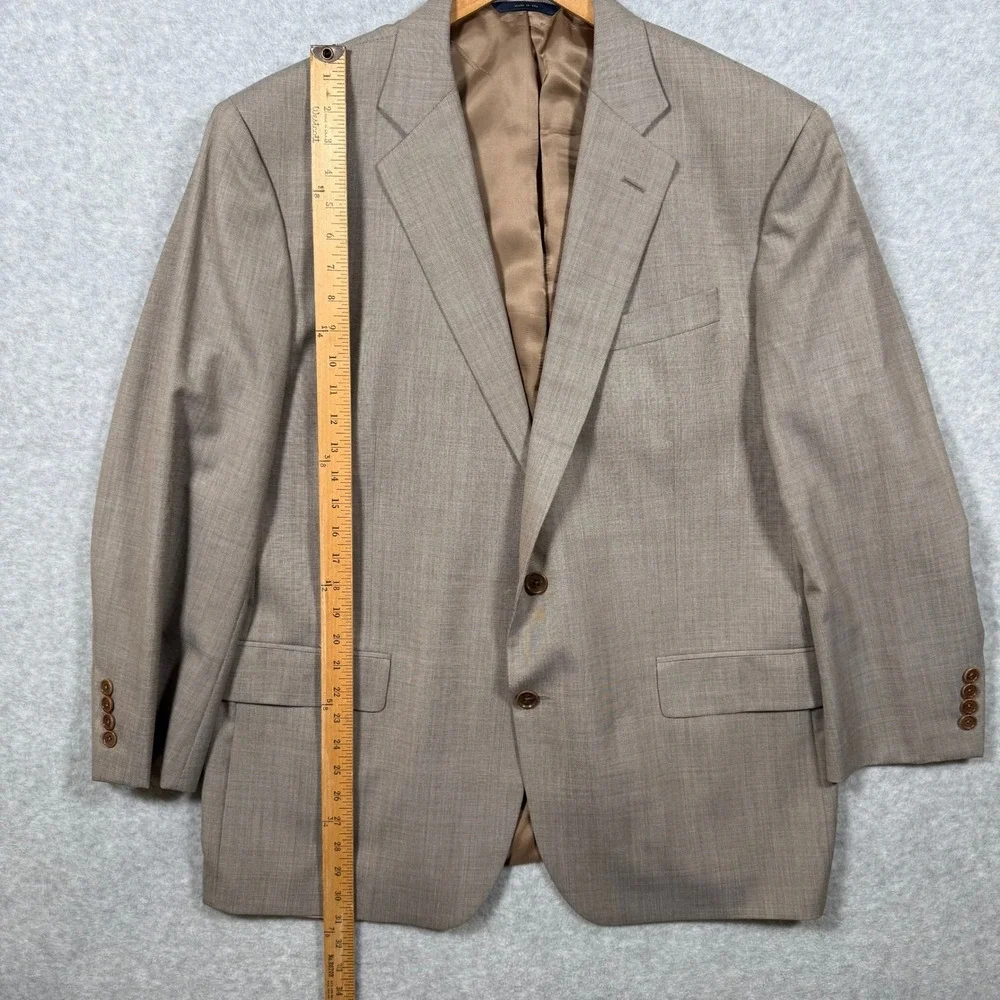 Brooks Brothers 1818 Madison Saxon Suit Tan Houndstooth 46R Made in USA *Read* - Picture 8 of 16